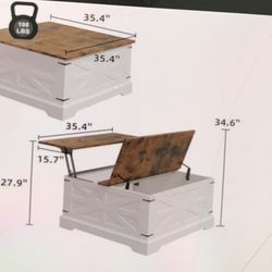 Lift Top Farmhouse Coffee Table( Scratch 