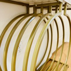 ✨ Modern Gold Console Table – Marble Top – Excellent Condition