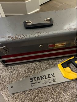 Craftsman 1980 Vintage Metal Tool Box w/ Variety of Tools included. Purchased at Sears! See photos!