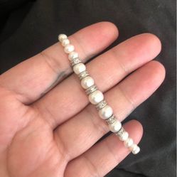 Pearl And Sapphire Bracelet 