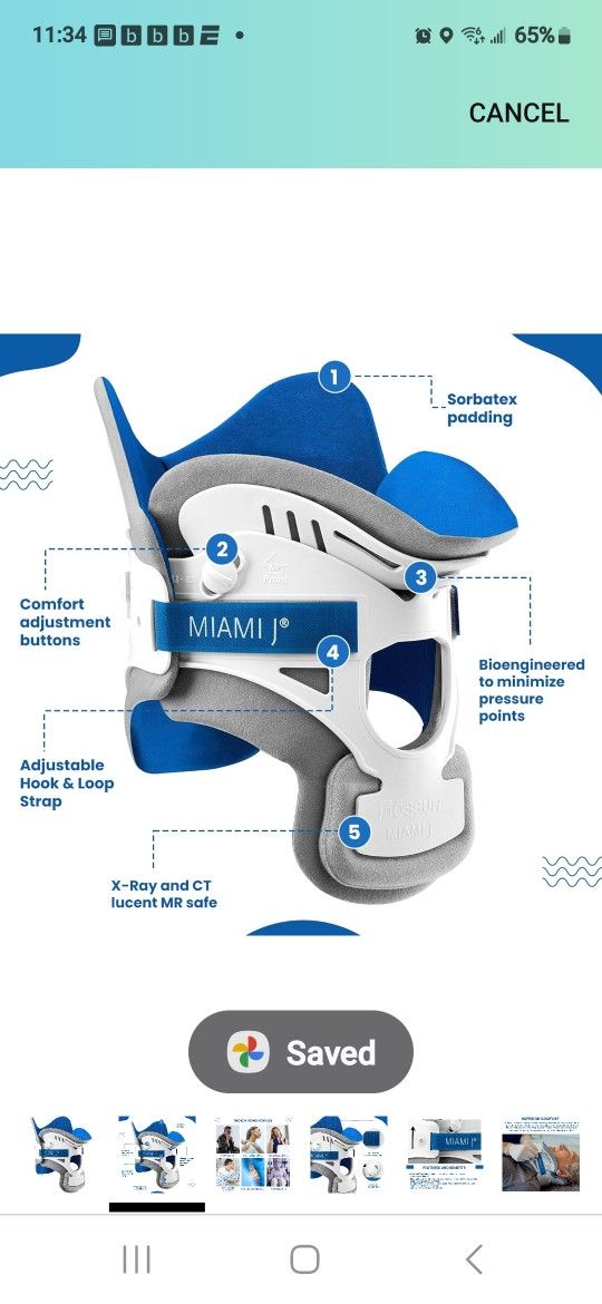 MIami J Cervical Collar And Adjustable- NEW!!