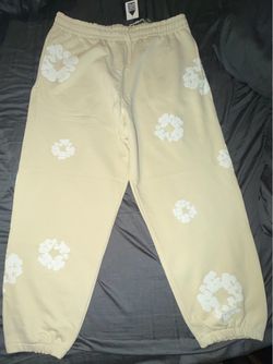 Denim Tears sweatpants cream with white XL