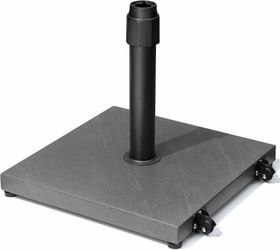 2226  45lbs Patio Umbrella Base with Wheels - Heavy Duty Outdoor Patio Market Umbrella Stand for Deck with Rollers, Poolside, Balcony, Wind-Resistant 