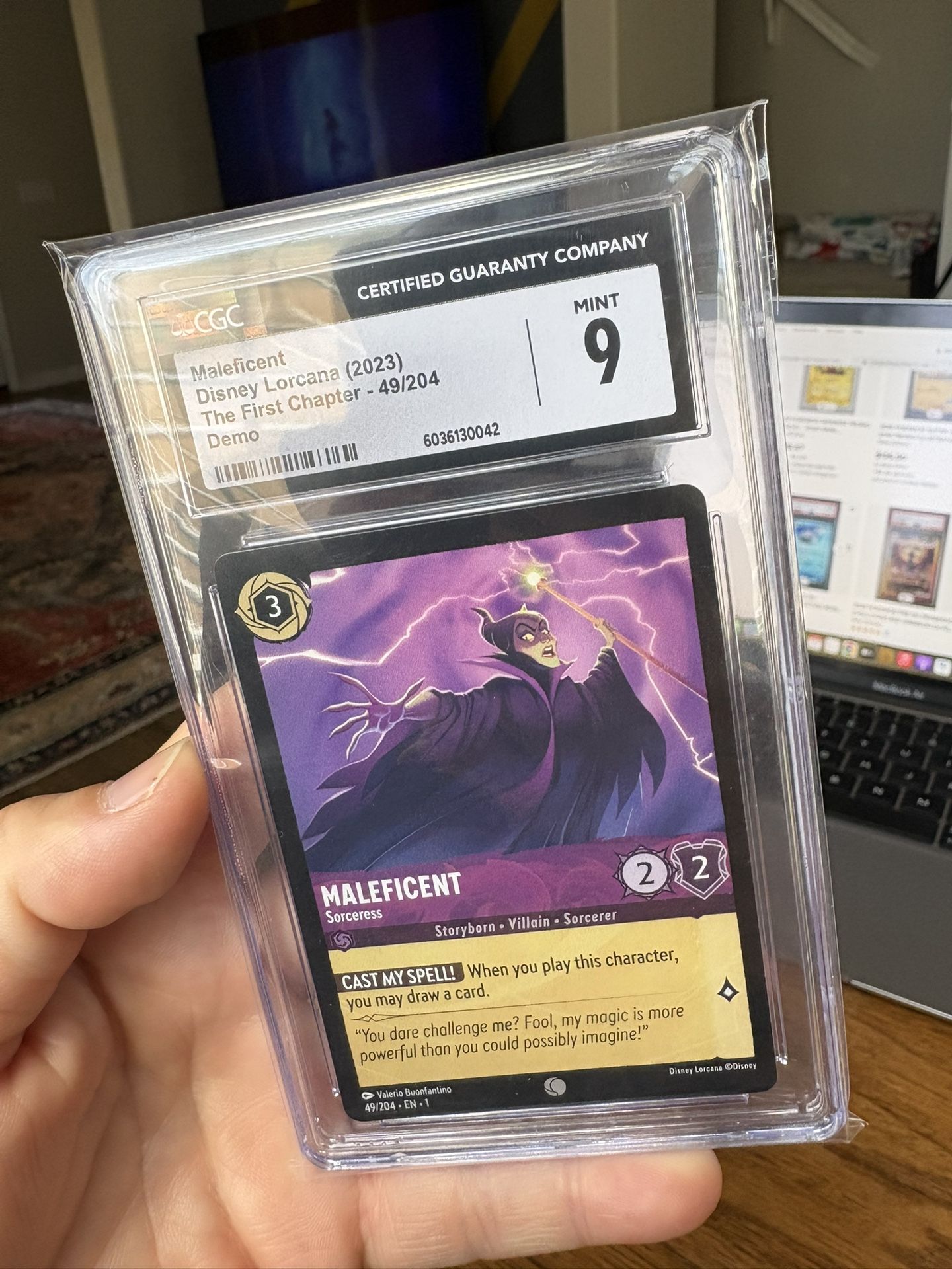 Disney lorcana DEMO card