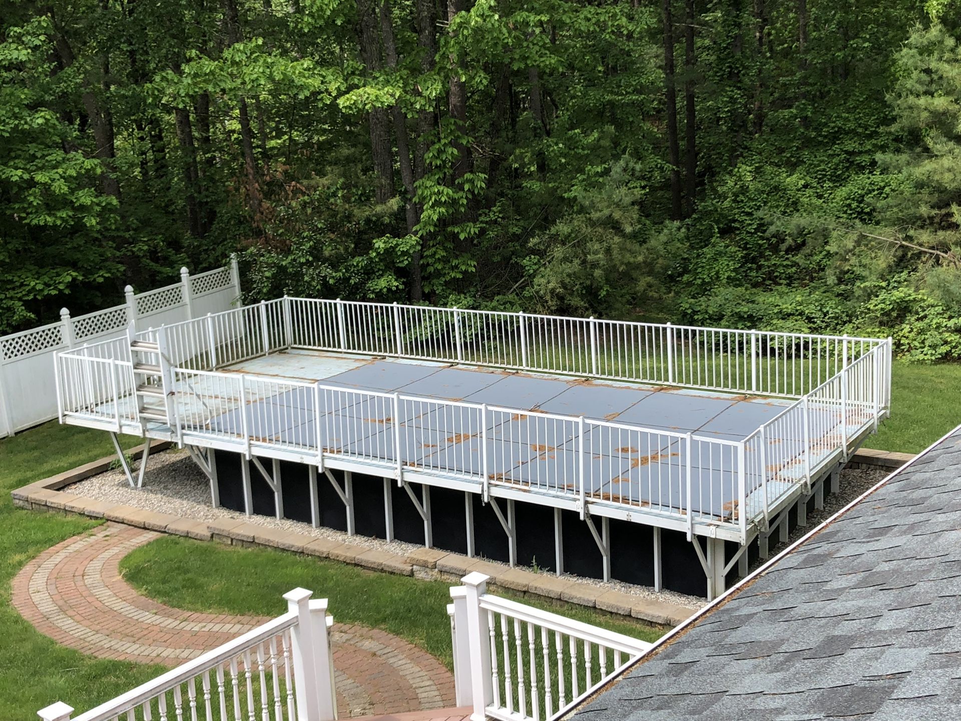 Kayak pool 12x24 4ft with deep end total 16x32 with deck for Sale in