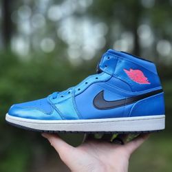 2014 Vintage Nike Air Jordan 1 Mid OG Sport Blue Infrared Mens Size 11.5 Xi Iv Supreme Air Max 4 5