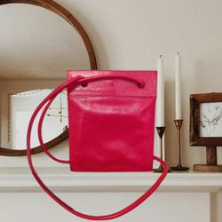 Genesis by Sabina Handbags leather Red Leather Crossbody Messenger Handbag Purse