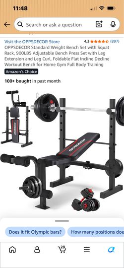 Complete weigh set plus bench plus extra storage rack
