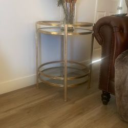 End Table Rusted Gold 