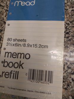 Mead Memo Book Refill