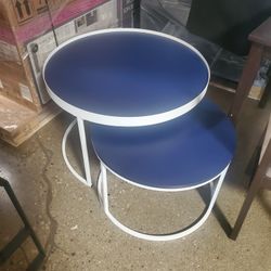 Blue And White  Nesting Accent Tables(New In A Box)