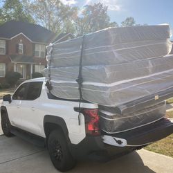 Queen Pillowtop Mattress and box spring new in plastic free delivery in Atlanta