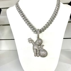 Necklace Silver Plated / Chain Length 20”