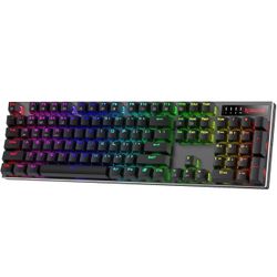 Redragon K556 PRO Upgraded Wireless RGB Gaming Keyboard, BT/2.4Ghz Tri-Mode Aluminum Mechanical Keyboard w/No-Lag Connection, Hot-Swap Linear Quiet 