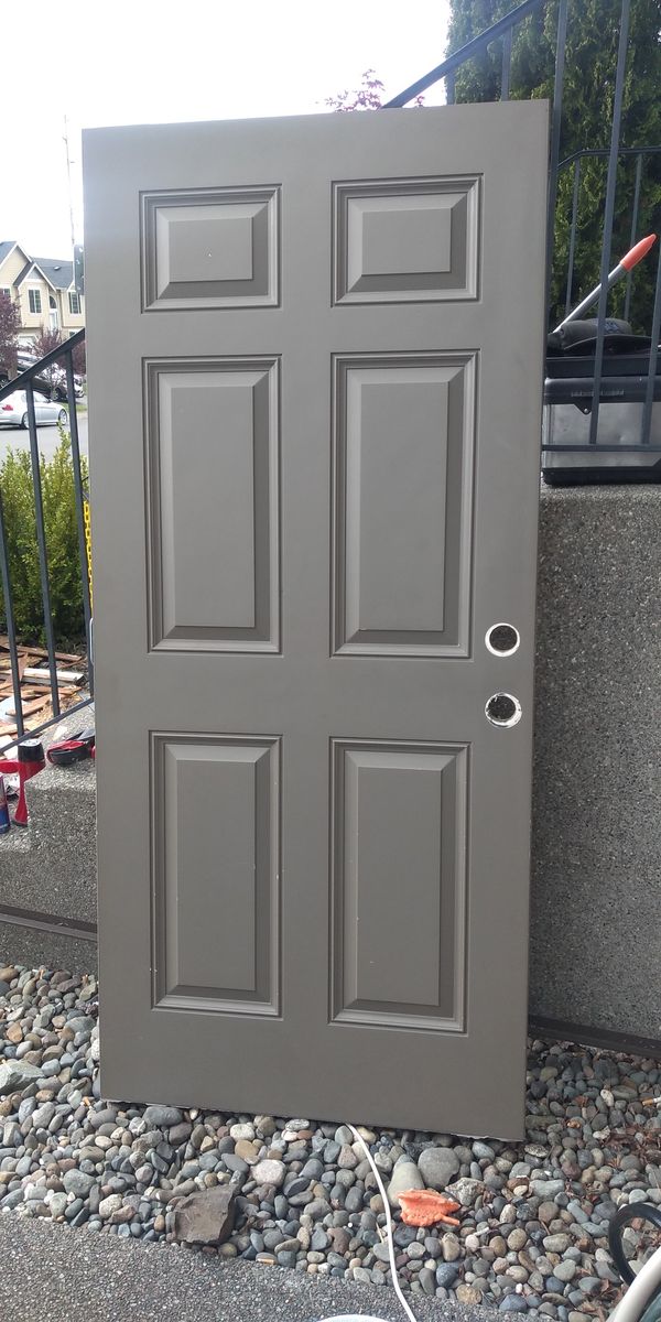 Solid core steel clad exterior entry door for Sale in