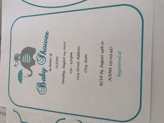 Baby shower cards