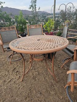 Tall metal patio Table
