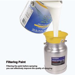 Dynastus 33 oz Siphon Feed Spray Gun - 2.5mm Nozzle for Spraying Oil-Based or Latex Paints, with Filtering and Cleaning Kits