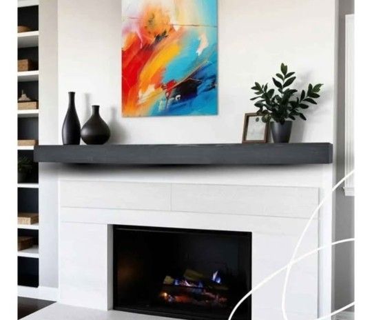 BoscoMondo Black 66in Mantel