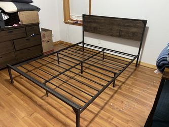 Queen Metal Bed Frame And Head Board