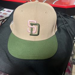 Men's New Era Khaki/Olive San Diego Padres Pink Undervisor 59FIFTY Fitted Hat