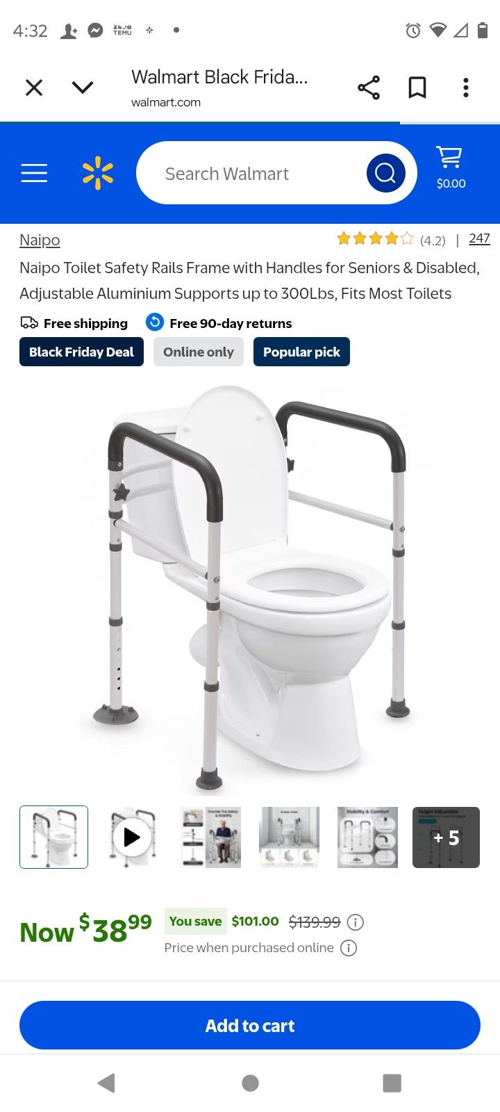 VAUNN HEAVY DUTY TOILET RAILS