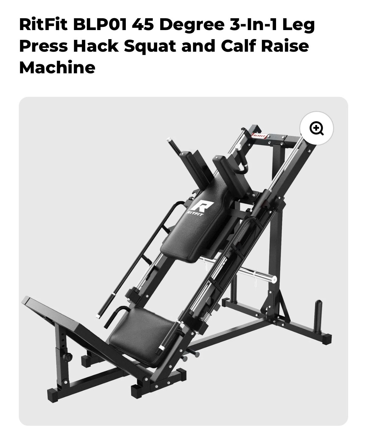 3-In-1 Leg Press Hack Squat and Calf Raise Machine