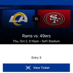 RAMS VS 49ERS  OCT 2, 2025
