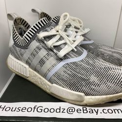 adidas NMD R1 Primeknit Oreo Glitch Camo Grey White Black Size 11 NMD R1 VNDS