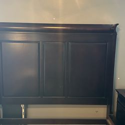 queen size bed frame with 1 nightstand