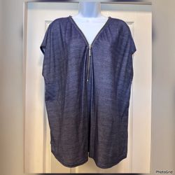 SIREN LILY • Zip Front Detailed Top (1X)