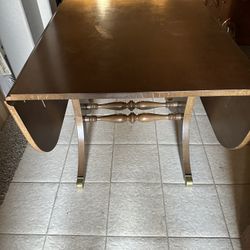 Antique Wood Folding Table 