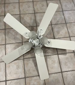 White Hunter Ceiling Fan