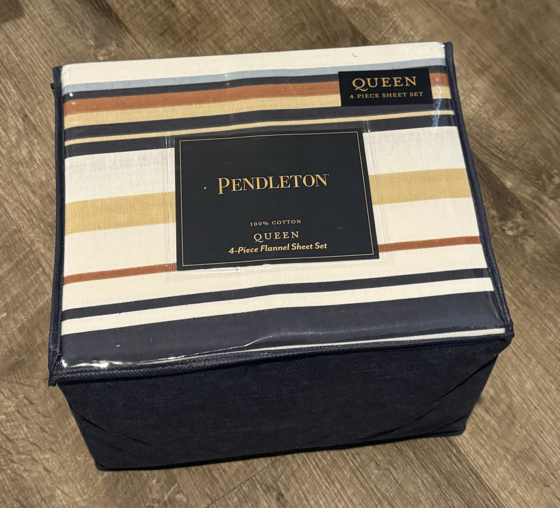 New Pendleton Queen 4 Piece Flannel Sheet Set 