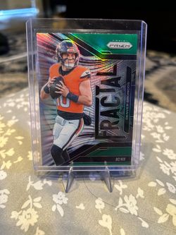 2025 Bo Nix Green Refractor Fractal Prizm Football Card🔥
