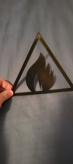 Fire Element Symbol Wall Art In Black Thumbnail