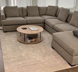 Large Modern Sectional Sofa | 11' × 14' | Neutral Greige | Excellent Condition