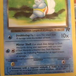 Pokemon TCG 1999 46/82 Team Rocket Dark Wartortle Predict PSA 7