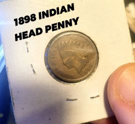 1898 Indian Penny & 1937 Buffalo Nickel 