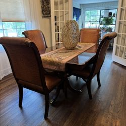 Dining Table & Chairs Solid Wood $500