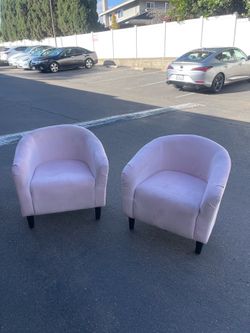 Baby pink chairs