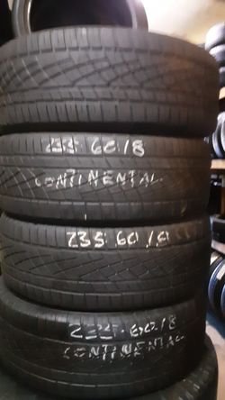 GOOD SET OF 235 60 18 CONTINENTAL