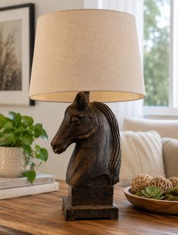 Vintage horse lamp