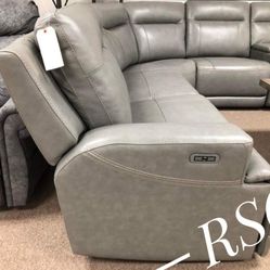 Luxurious Real Leather Power Sectional Couch ⭐ No Needed Credit Check 💛 $39 Down Payment with Financing