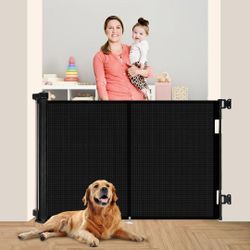 Miumoon 50in Retractable Baby Gate 42in Tall Mesh