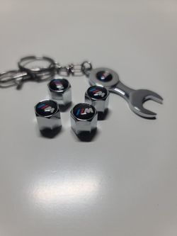 M Power Stem Valve Cap & Key Chain