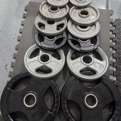 Olympic Size Weight Plates Weightlift Excercise Workout Bench Press Curl 2inch Hole Metal Plates Rubber Bumber Plates 