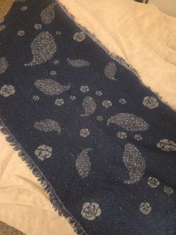 Navy paisley scarf