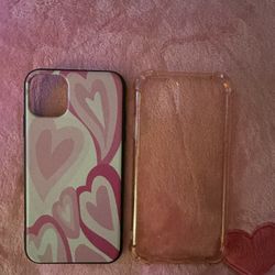 iPhone 11 Cases 💖 Brand New Take Both For $15/ Heart 💜 Case & Light Pink Case
