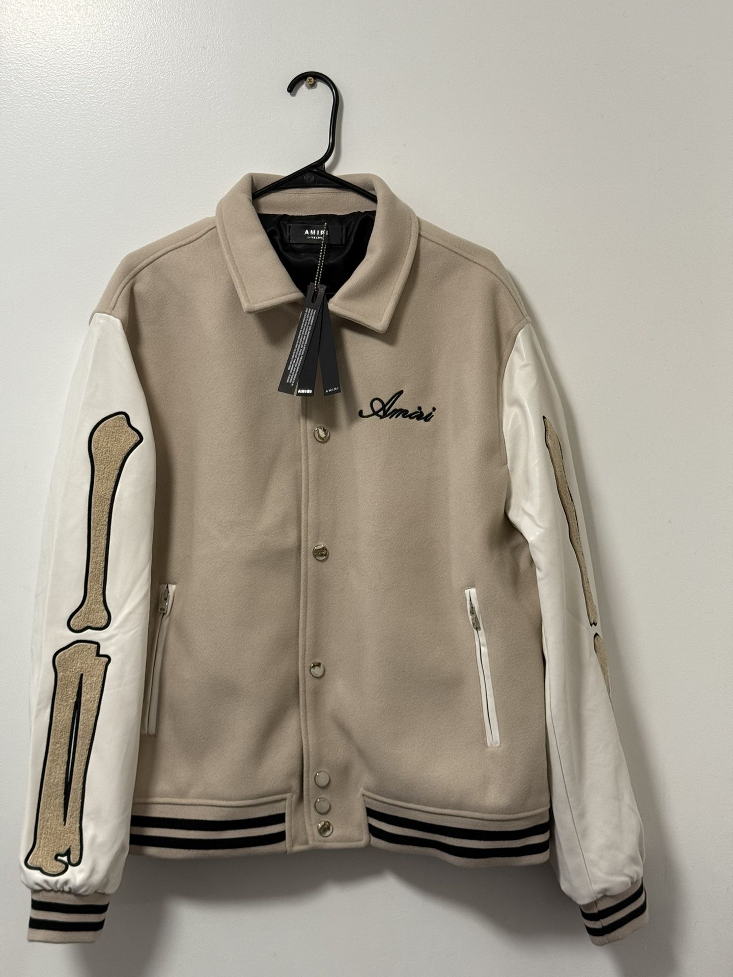 Amiri Beige Jacket Varsity 